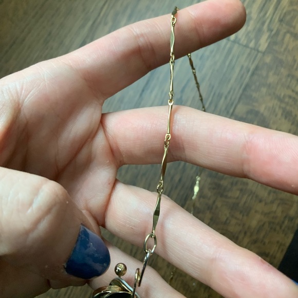 CHRISTOPHE POLY Abstract Dynamic Gold Necklace Hand Made Montreal Jewellery - Picture 12 of 16